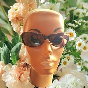 VTG Brighton Central Park Brown Tortoise Women's Sunglasses Gold Silver Accents